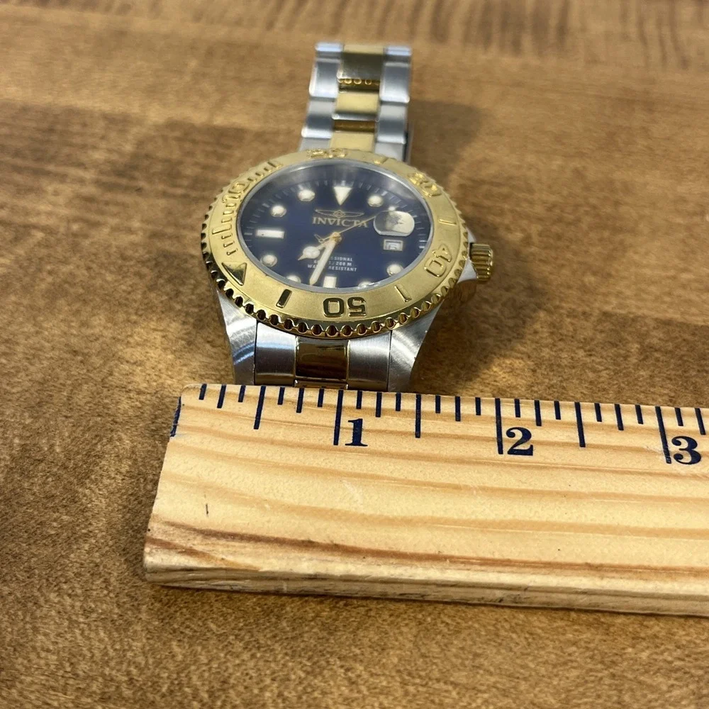 Invicta Pro Diver Two-Tone Stainless Gold Tone‎ Blue Dial Men's Watch
